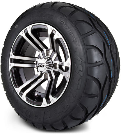12" MODZ Enforcer Machined Black - Tire and Wheel Combo