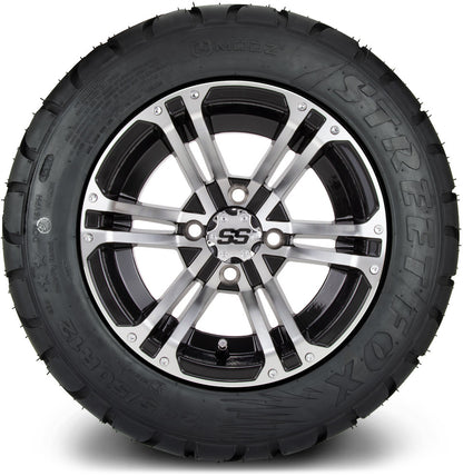 12" MODZ Enforcer Machined Black - Tire and Wheel Combo