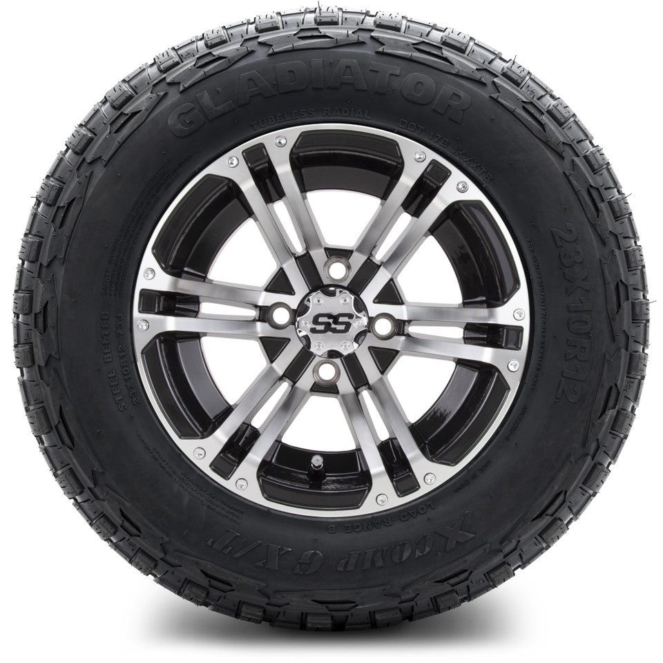 12" MODZ Enforcer Machined Black - Tire and Wheel Combo