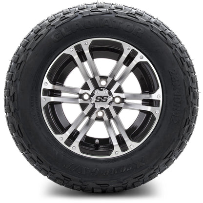 12" MODZ Enforcer Machined Black - Tire and Wheel Combo