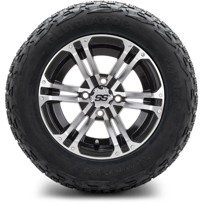 12" MODZ Enforcer Machined Black - Tire and Wheel Combo