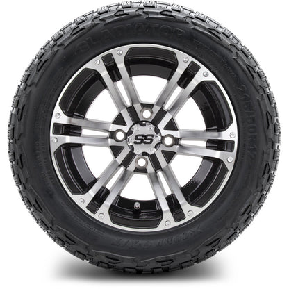 12" MODZ Enforcer Machined Black - Tire and Wheel Combo