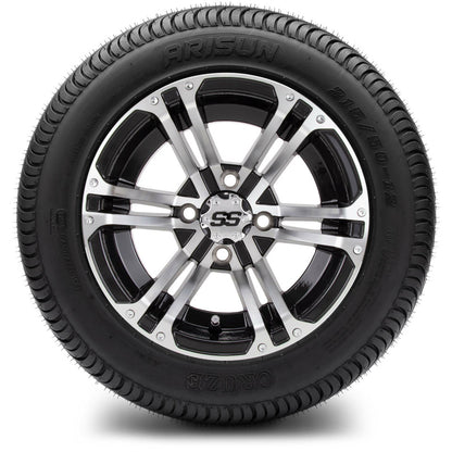 12" MODZ Enforcer Machined Black - Tire and Wheel Combo