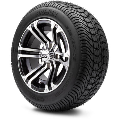 12" MODZ Enforcer Machined Black - Tire and Wheel Combo