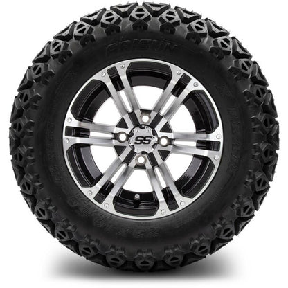 12" MODZ Enforcer Machined Black - Tire and Wheel Combo