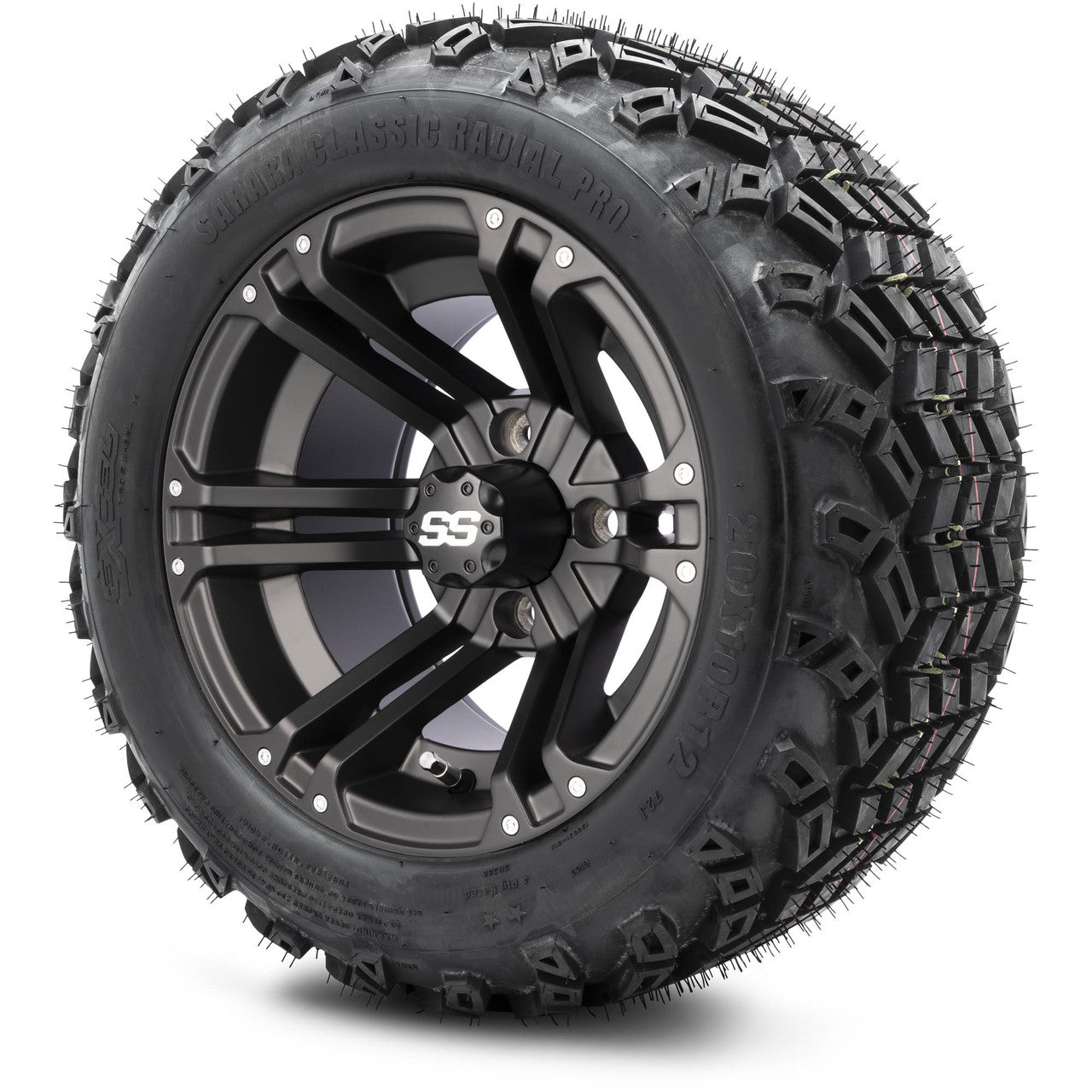12" MODZ Enforcer Matte Black - Tire and Wheel Combo