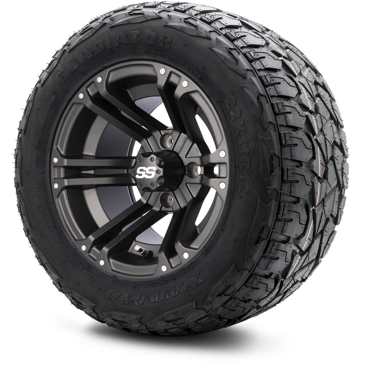 12" MODZ Enforcer Matte Black - Tire and Wheel Combo