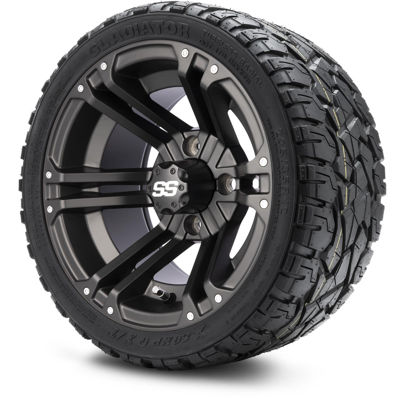 12" MODZ Enforcer Matte Black - Tire and Wheel Combo