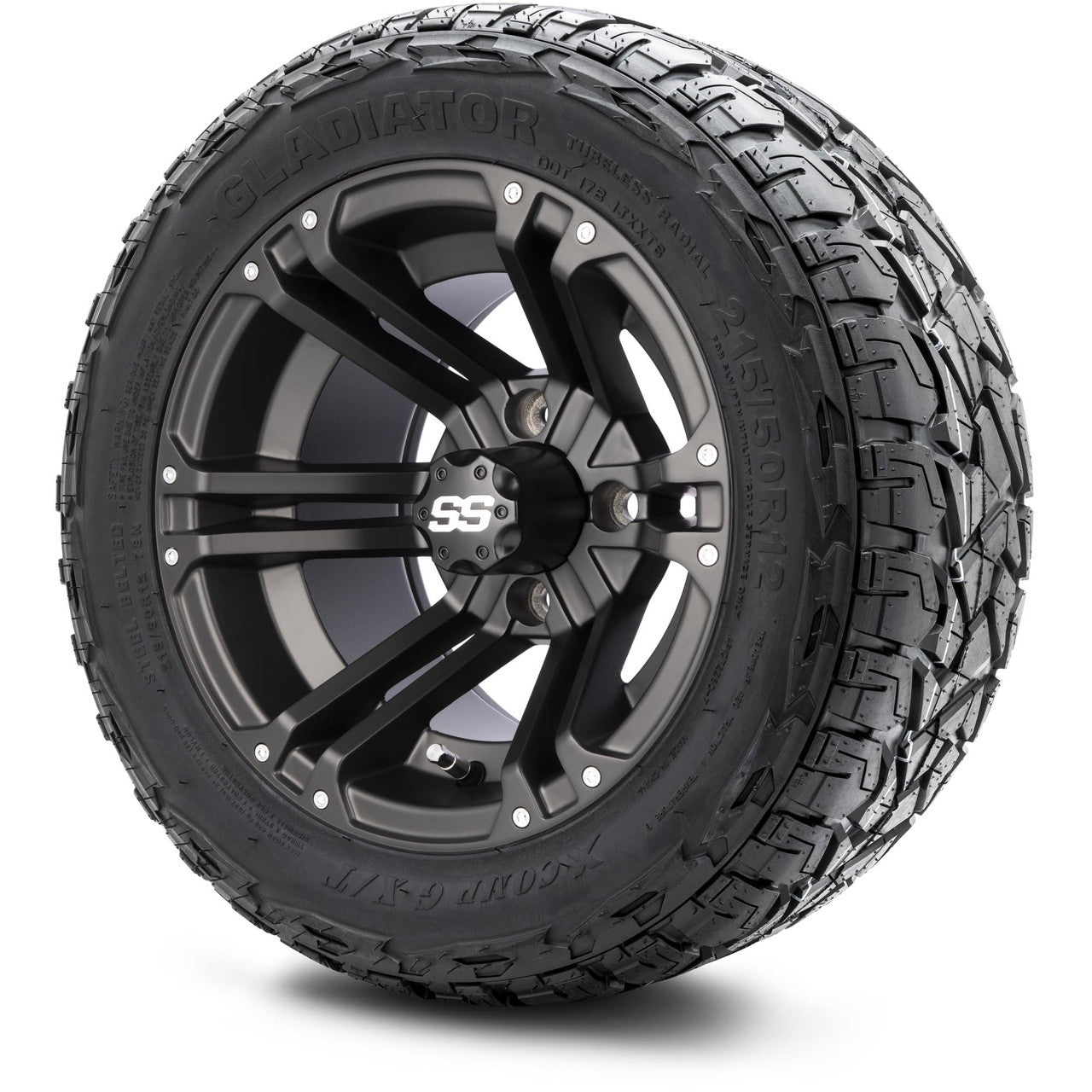 12" MODZ Enforcer Matte Black - Tire and Wheel Combo