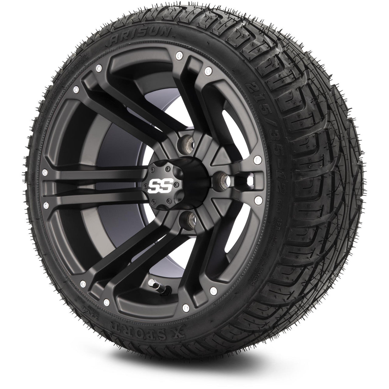 12" MODZ Enforcer Matte Black - Tire and Wheel Combo