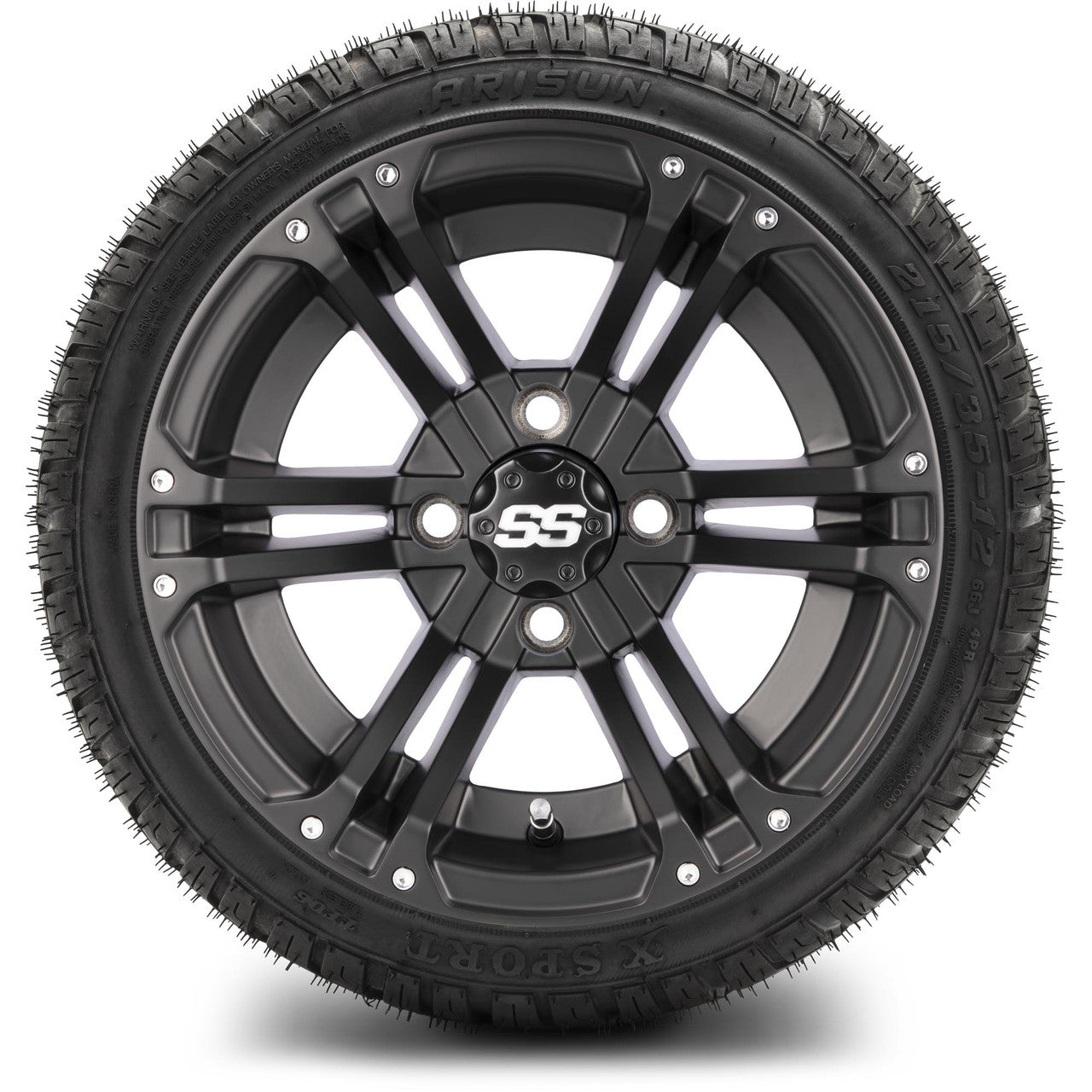 12" MODZ Enforcer Matte Black - Tire and Wheel Combo