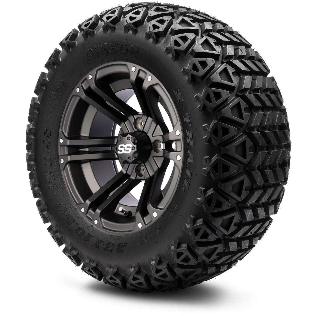 12" MODZ Enforcer Matte Black - Tire and Wheel Combo