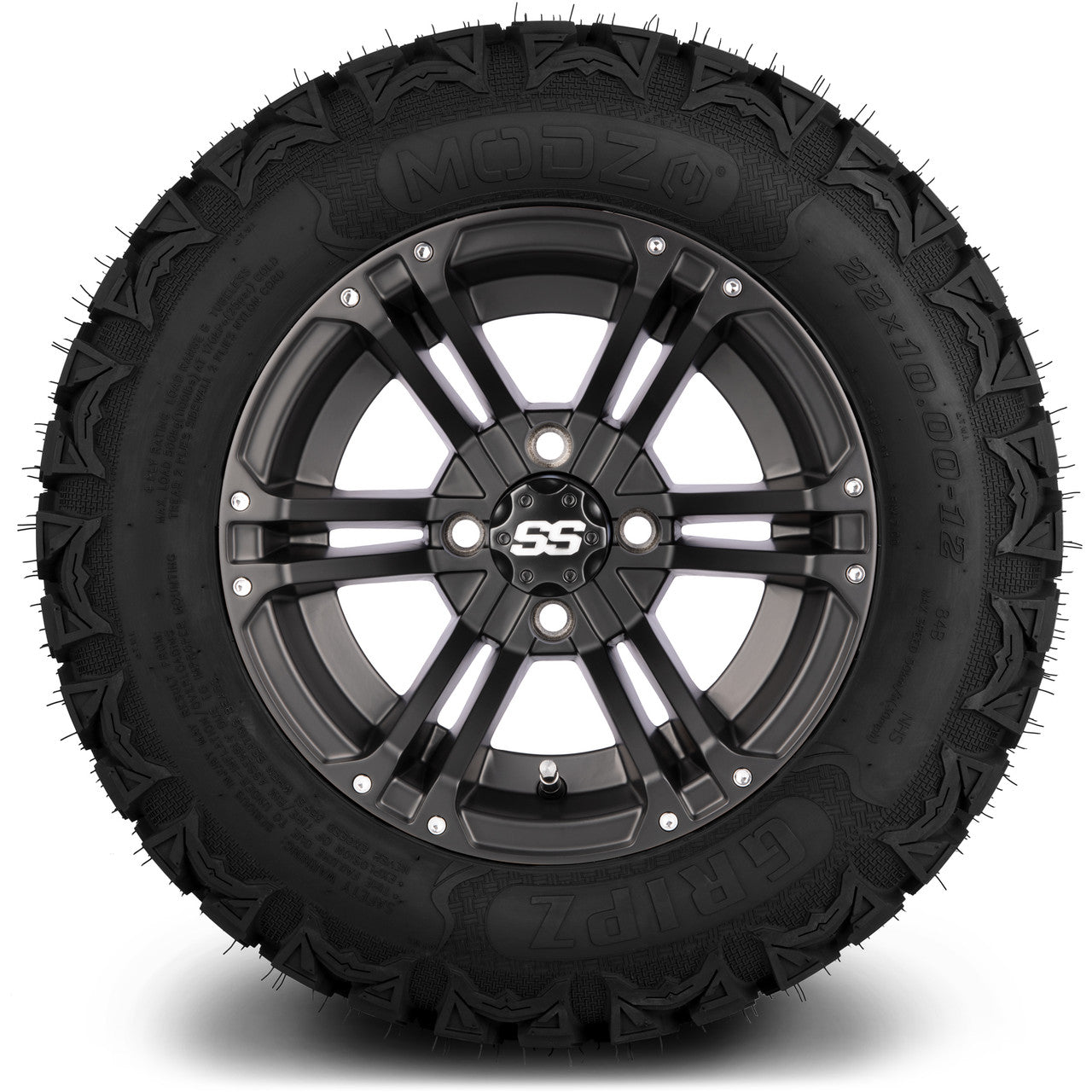 12" MODZ Enforcer Matte Black - Tire and Wheel Combo