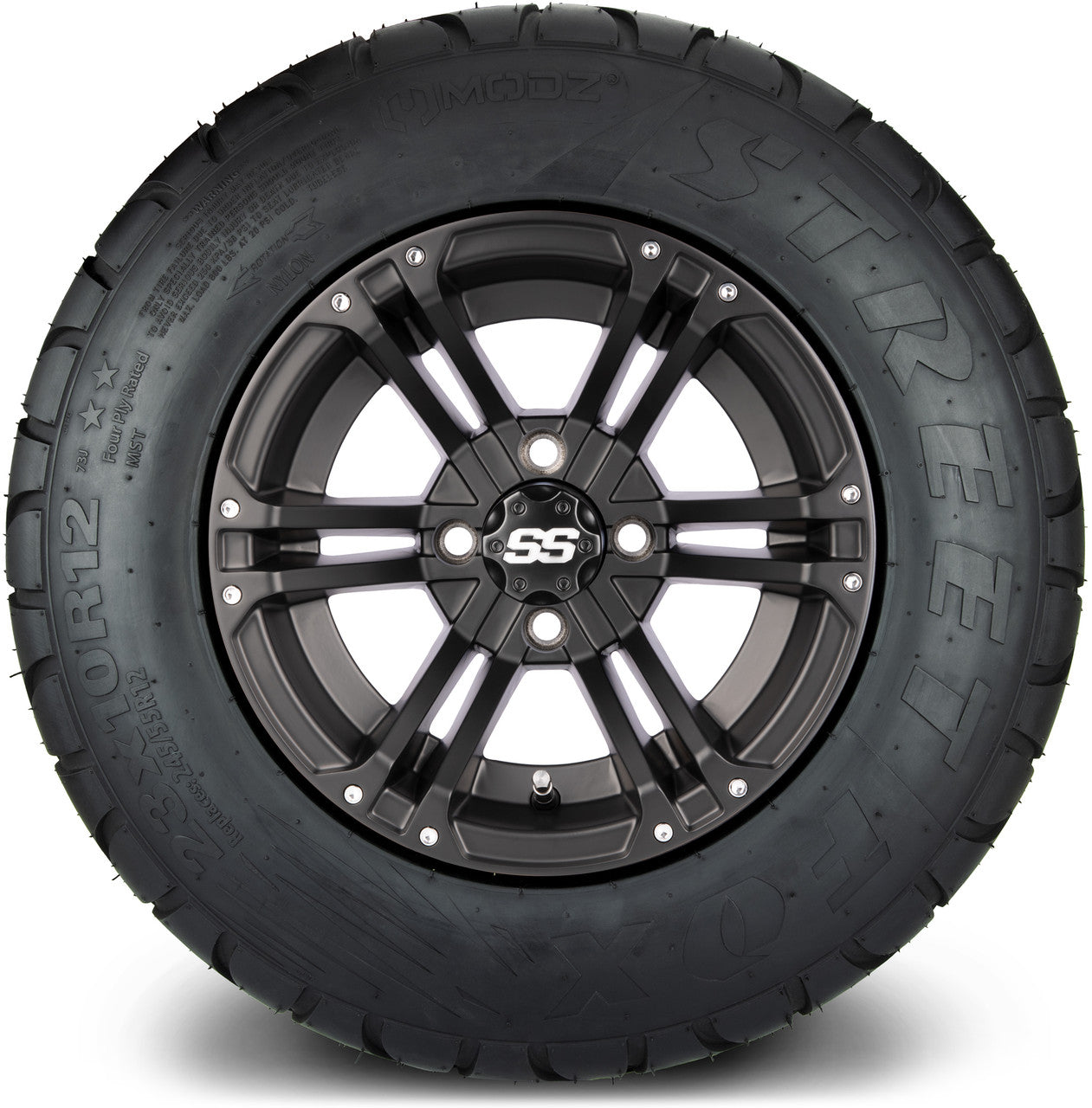 12" MODZ Enforcer Matte Black - Tire and Wheel Combo