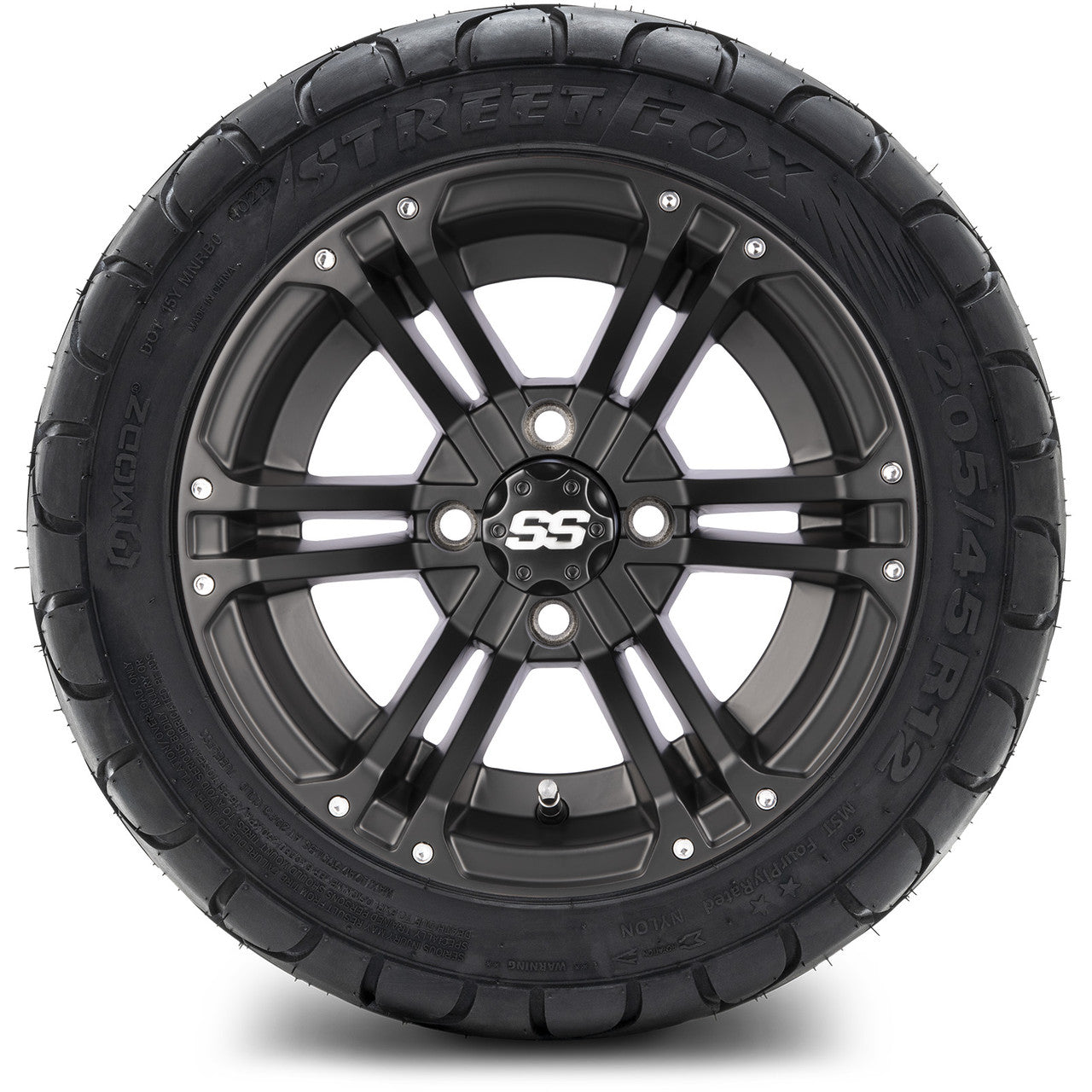 12" MODZ Enforcer Matte Black - Tire and Wheel Combo