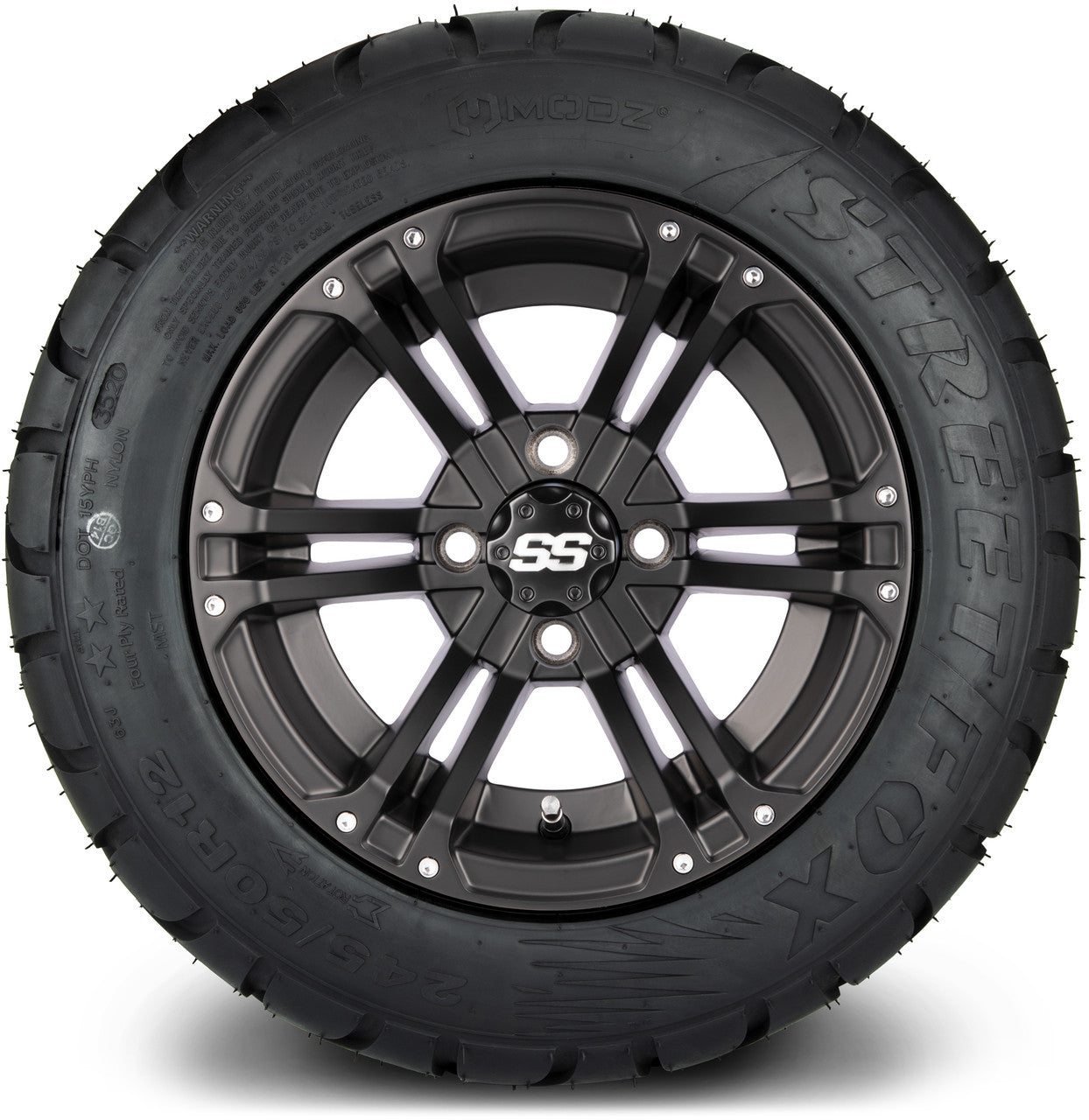 12" MODZ Enforcer Matte Black - Tire and Wheel Combo