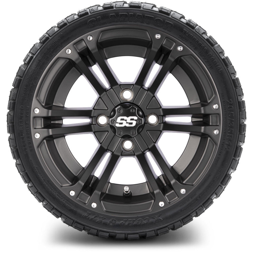 12" MODZ Enforcer Matte Black - Tire and Wheel Combo