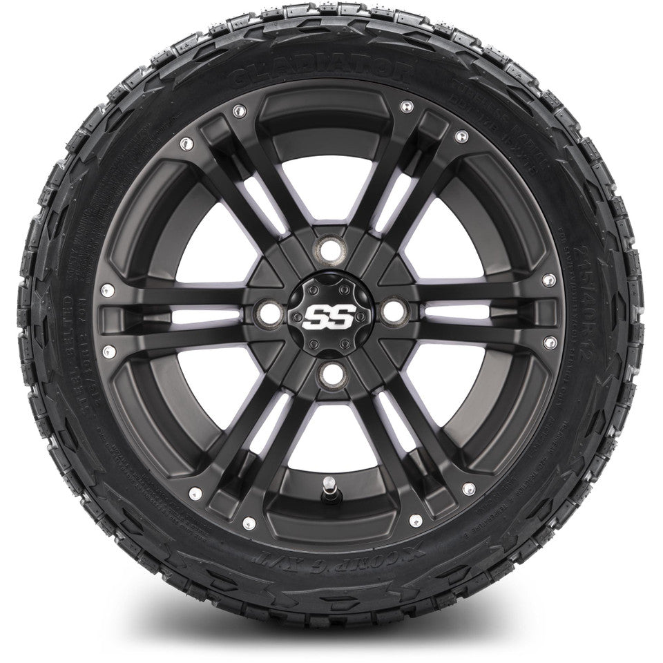 12" MODZ Enforcer Matte Black - Tire and Wheel Combo