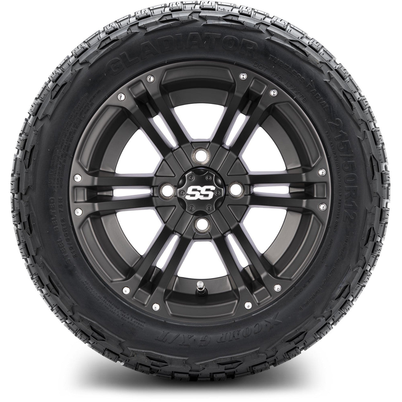 12" MODZ Enforcer Matte Black - Tire and Wheel Combo