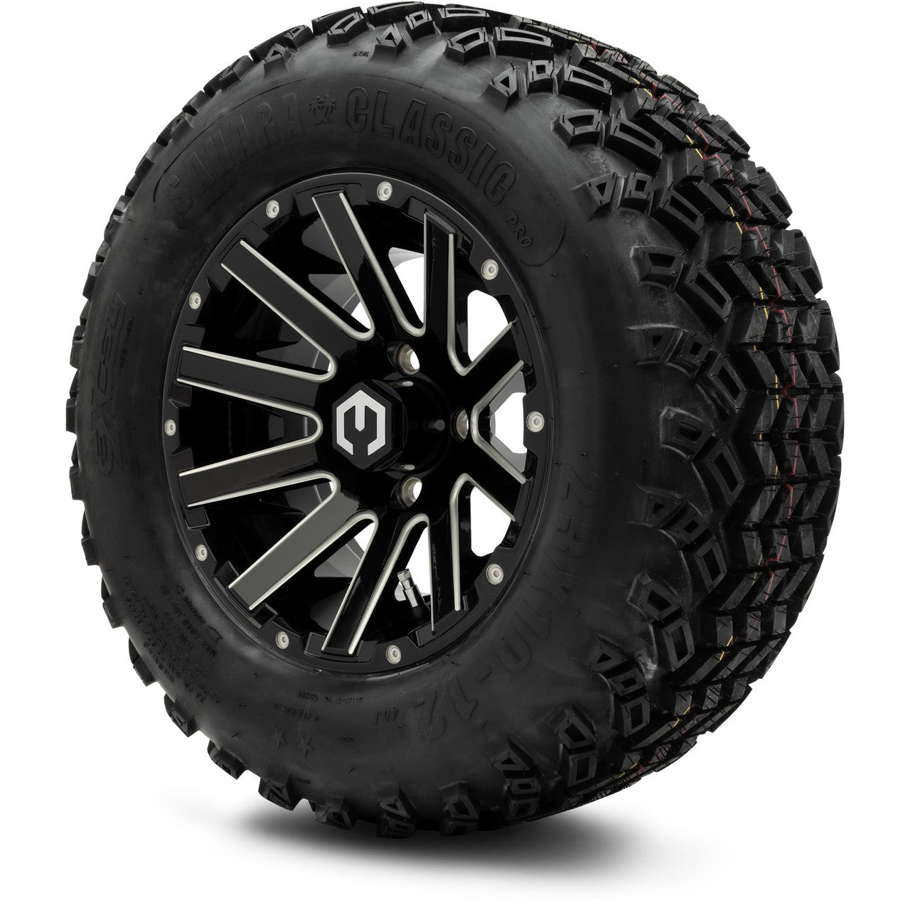 12" MODZ Mauler Glossy Black - Tire and Wheel Combo