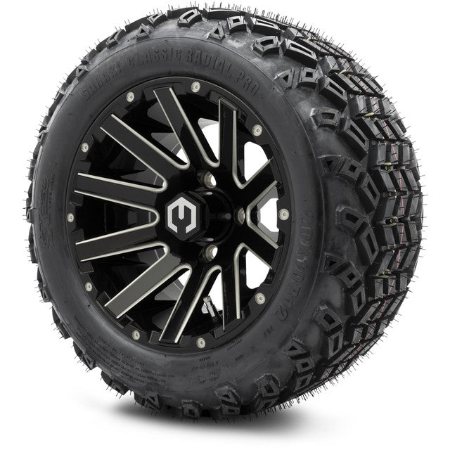 12" MODZ Mauler Glossy Black - Tire and Wheel Combo