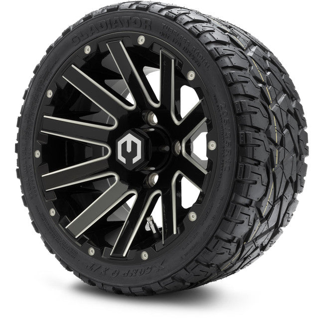 12" MODZ Mauler Glossy Black - Tire and Wheel Combo