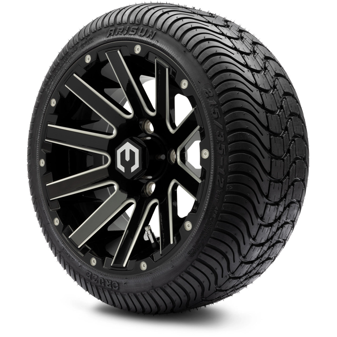 12" MODZ Mauler Glossy Black - Tire and Wheel Combo