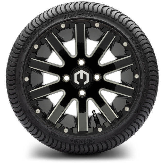 12" MODZ Mauler Glossy Black - Tire and Wheel Combo