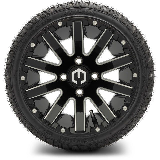 12" MODZ Mauler Glossy Black - Tire and Wheel Combo