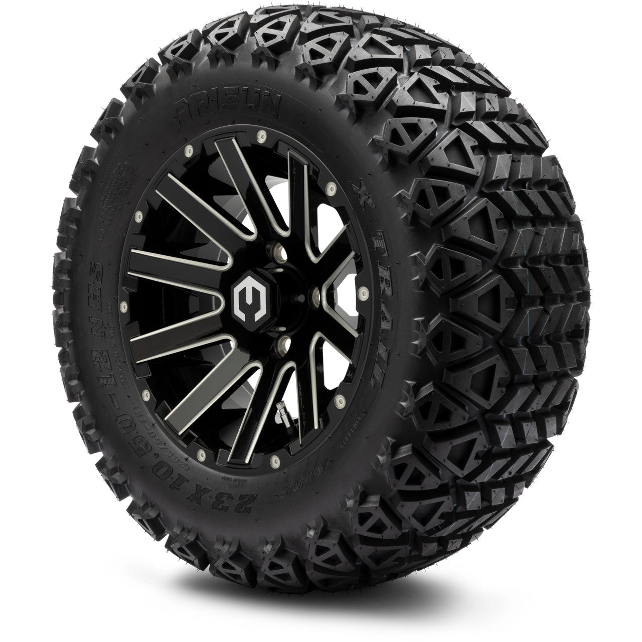 12" MODZ Mauler Glossy Black - Tire and Wheel Combo