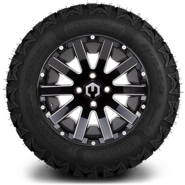 12" MODZ Mauler Glossy Black - Tire and Wheel Combo