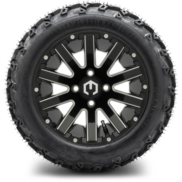 12" MODZ Mauler Glossy Black - Tire and Wheel Combo