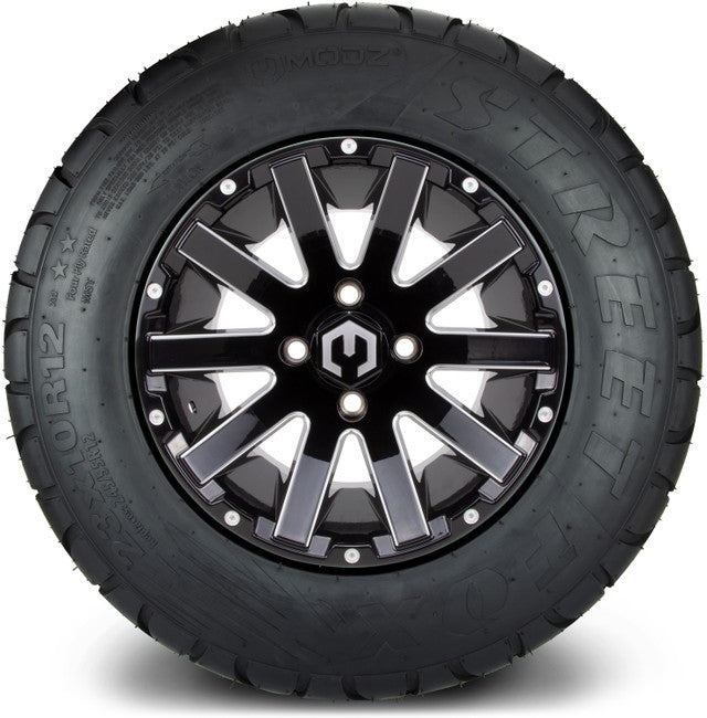 12" MODZ Mauler Glossy Black - Tire and Wheel Combo