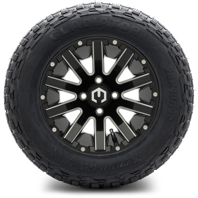 12" MODZ Mauler Glossy Black - Tire and Wheel Combo