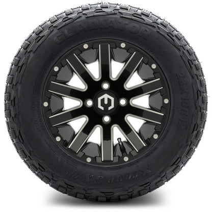 12" MODZ Mauler Glossy Black - Tire and Wheel Combo