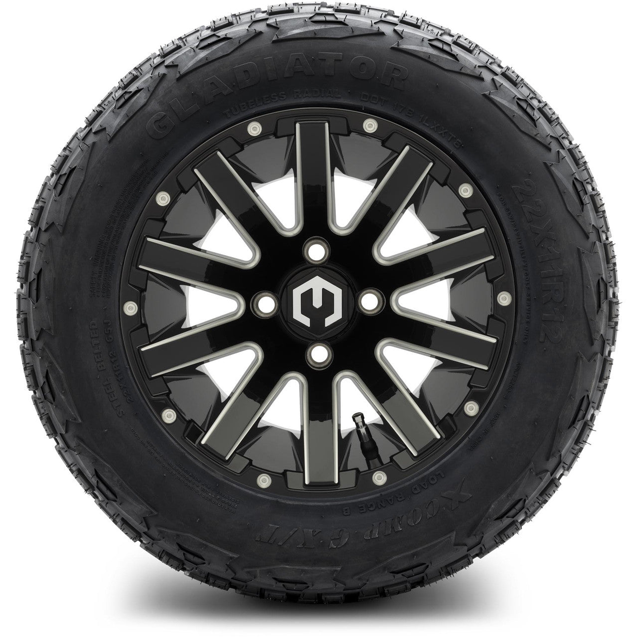 12" MODZ Mauler Glossy Black - Tire and Wheel Combo