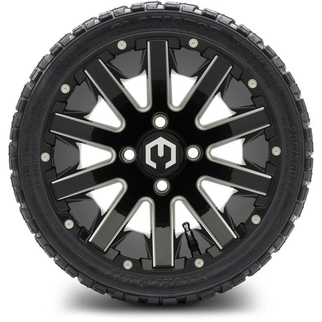 12" MODZ Mauler Glossy Black - Tire and Wheel Combo