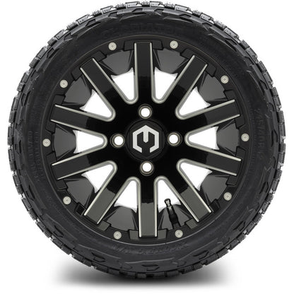 12" MODZ Mauler Glossy Black - Tire and Wheel Combo