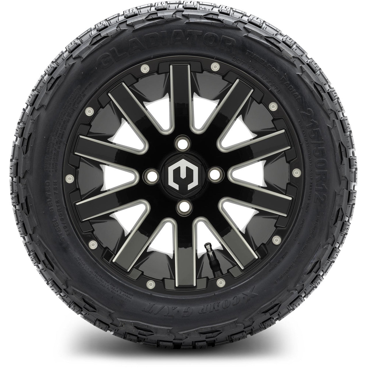 12" MODZ Mauler Glossy Black - Tire and Wheel Combo