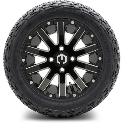 12" MODZ Mauler Glossy Black - Tire and Wheel Combo