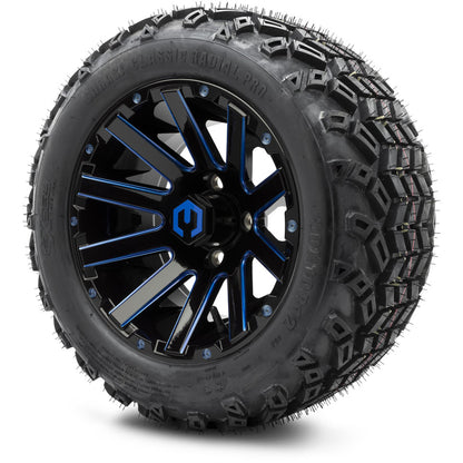 12" MODZ Mauler Glossy Black & Blue - Tire and Wheel Combo