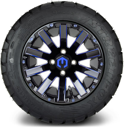 12" MODZ Mauler Glossy Black & Blue - Tire and Wheel Combo