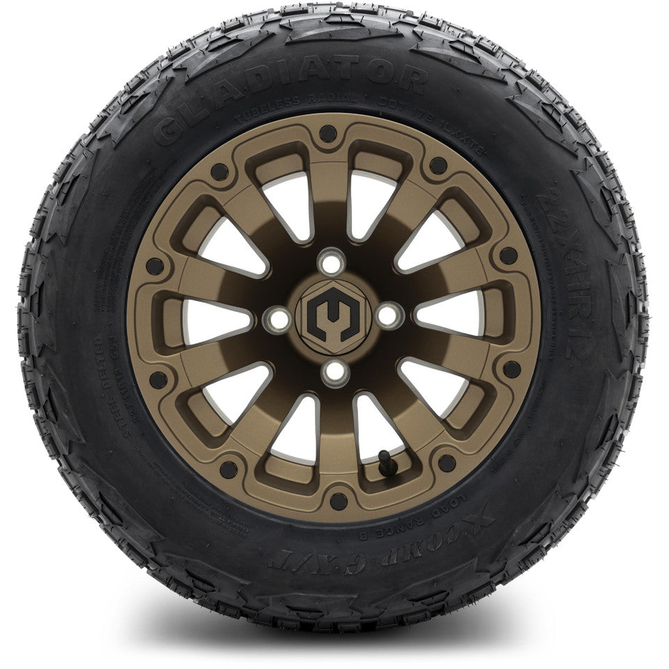 12" MODZ Bomber Matte Bronze - Tire and Wheel Combo