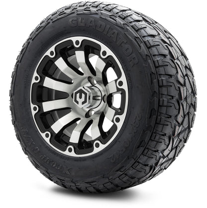 12" MODZ Bomber Machined Black - Tire and Wheel Combo