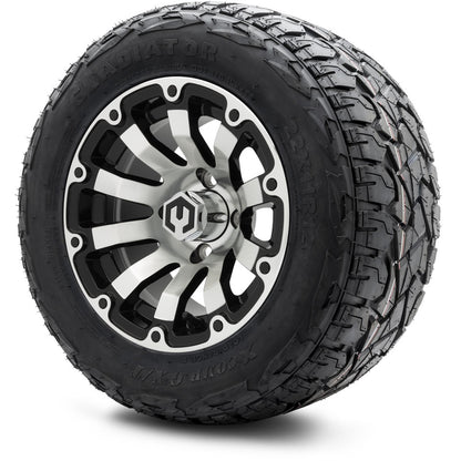 12" MODZ Bomber Machined Black - Tire and Wheel Combo