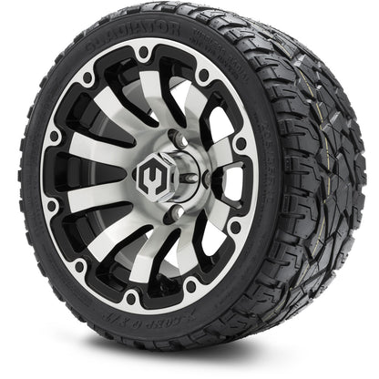 12" MODZ Bomber Machined Black - Tire and Wheel Combo