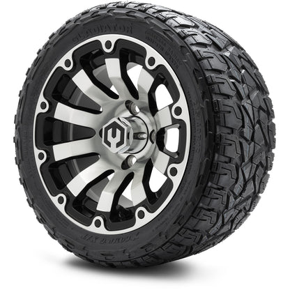 12" MODZ Bomber Machined Black - Tire and Wheel Combo