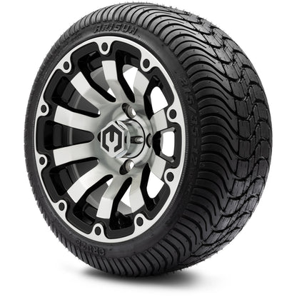 12" MODZ Bomber Machined Black - Tire and Wheel Combo