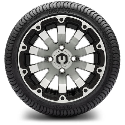 12" MODZ Bomber Machined Black - Tire and Wheel Combo