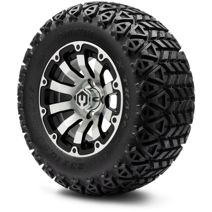 12" MODZ Bomber Machined Black - Tire and Wheel Combo